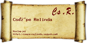 Csépe Relinda névjegykártya